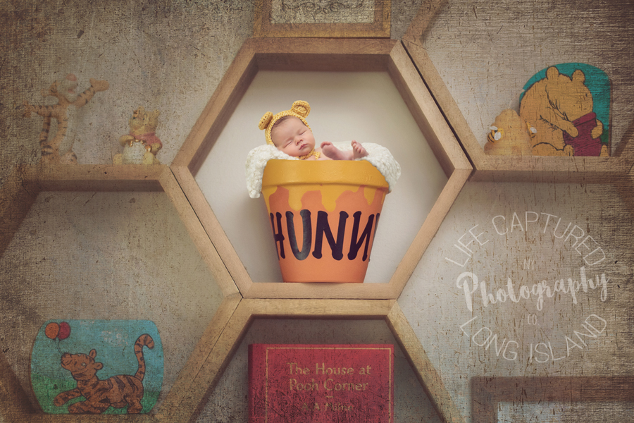 Baby on Pooh Corner | Suffolk County Long Island Newborn Photography